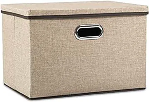 caja tela beige