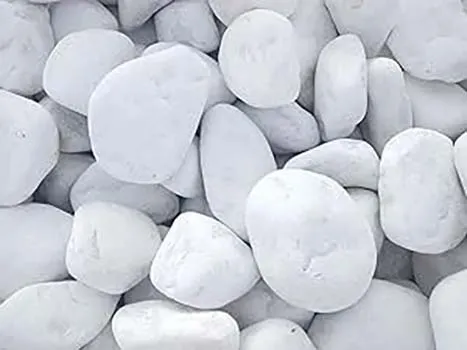 cantos rodados blancos decorativos